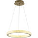 Canada LED 17.72 inch Sand Gold LED Chandelier Ceiling Light in 3000K/4000K/6000K